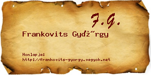 Frankovits György névjegykártya