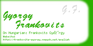 gyorgy frankovits business card